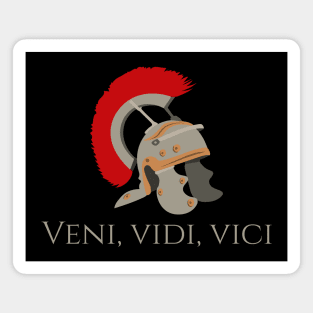 Veni Vidi Vici Julius Caesar Quote - Roman Legion Helmet Magnet